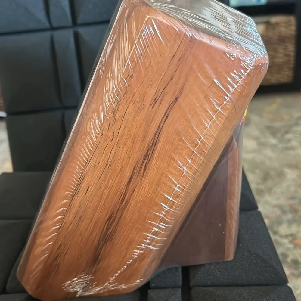 Walnut Knife wood Block For 4 Pieces Sealed 9”x8”x7”